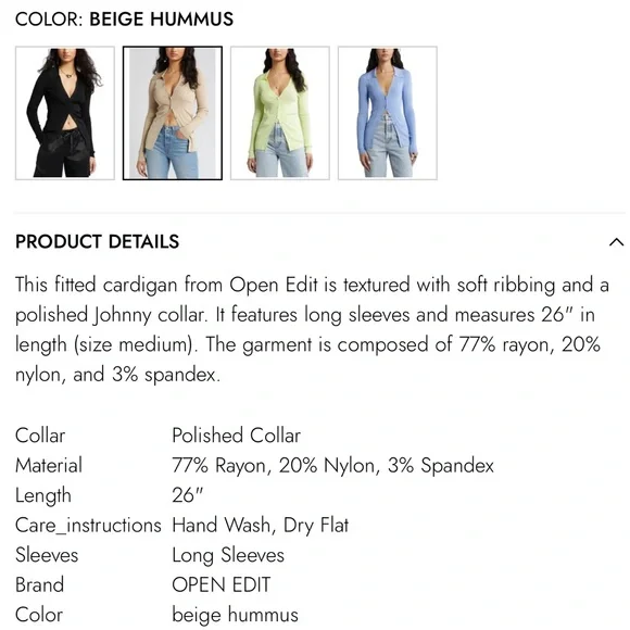 Open Edit Johnny Collard Ribbed Cardigan🥯 - Picture 11 of 11